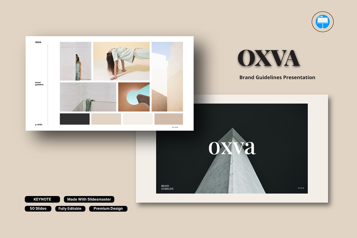 Oxva Brand Guidelines Keynote, a Presentation Template by Fortyone (Photo 1 of 9)