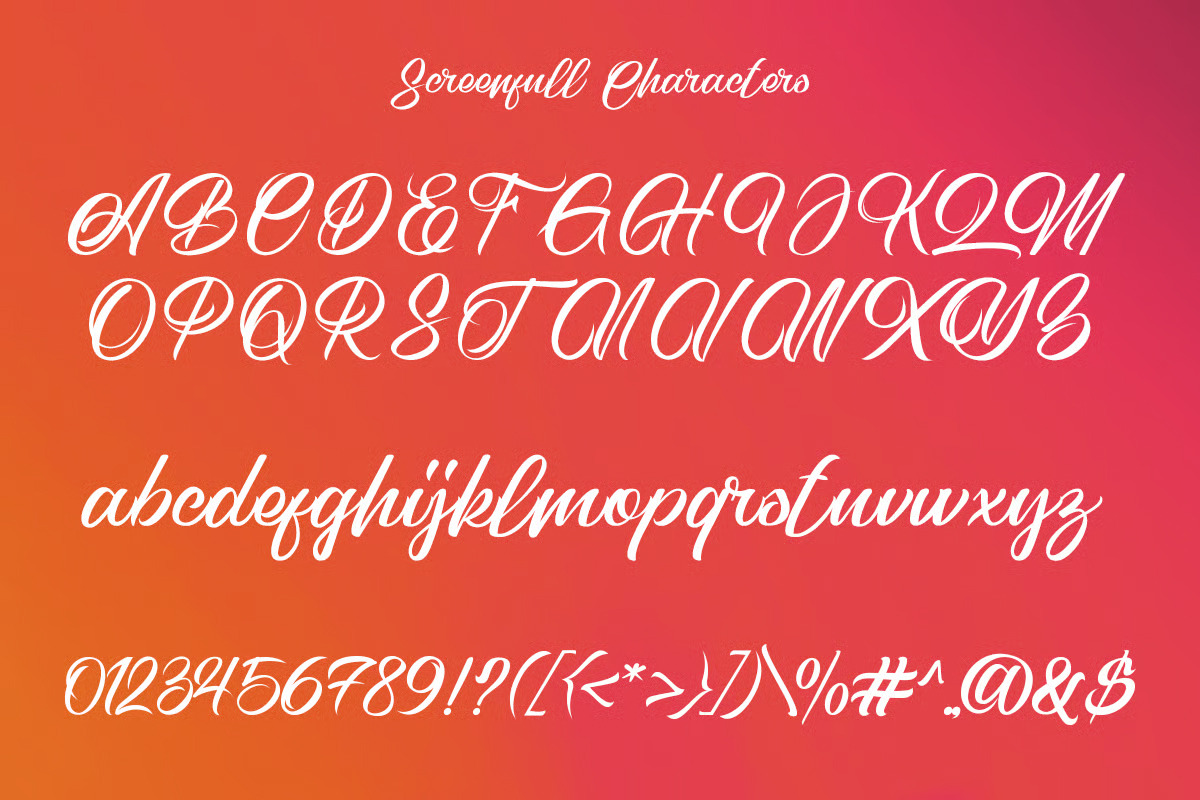 Screenfull – Handwritten Script Font, a Script Font by Brand Earth (Photo 2 of 12)