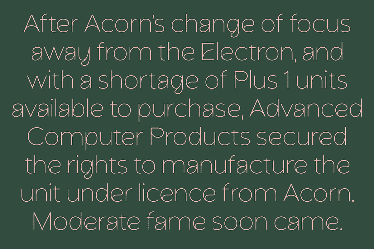 Acorn, a Font by Simon Walker (Photo 7 of 10)