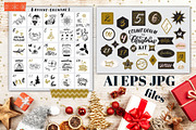 Christmas Countdown Kit AI/EPS/JPG, a Card Template by OlgaRom (Thumbnail 1 of 3)