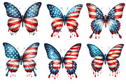 American Flag Butterfly PNG, an Illustration by SinaCreation (Thumbnail 2 of 5)