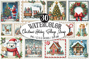 Christmas Holiday Postage Stamp, an Illustration by Designking (Thumbnail 1 of 5)