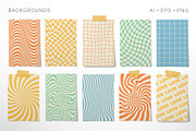 Groovy Hippie Collection, a Background Graphic by Martyshova (Thumbnail 11 of 16)