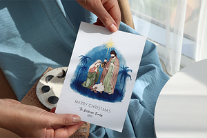 Christmas Card Nativity Scene Religi