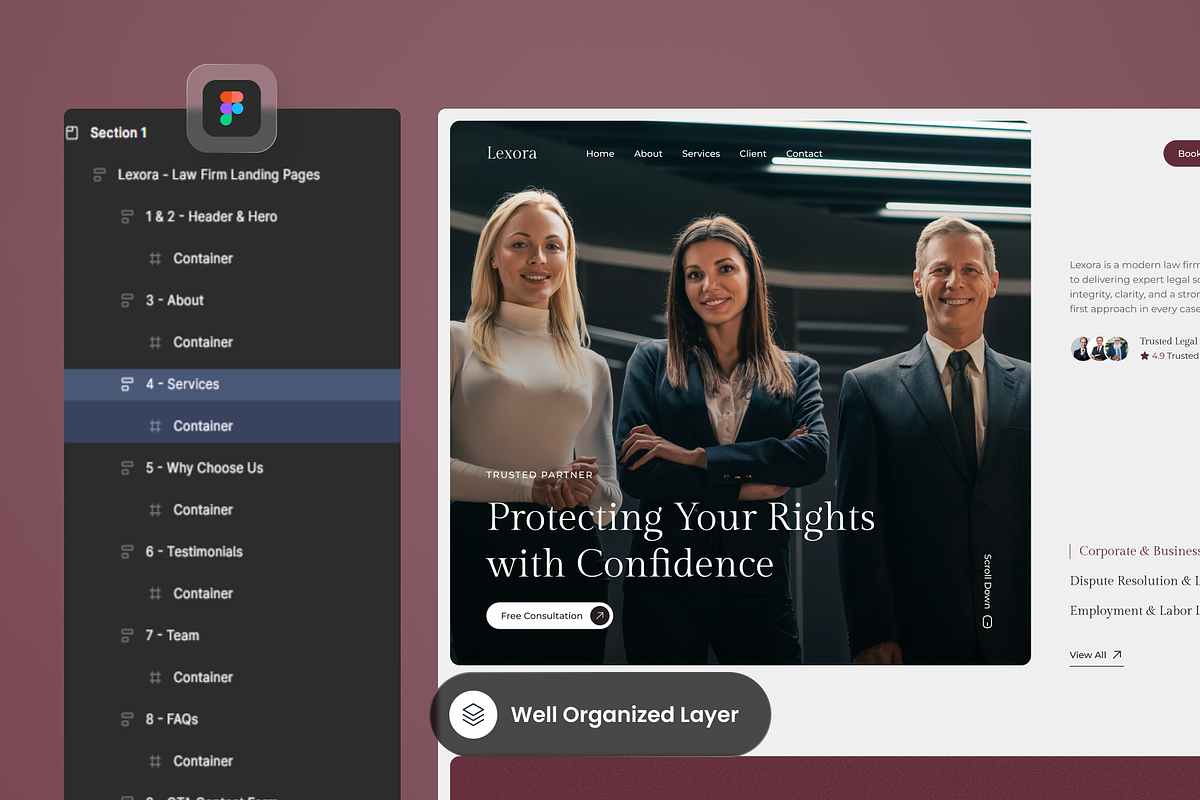 Lexora - Law Firm Landing Pages preview 2