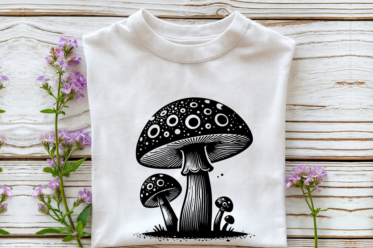 Mushroom SVG & PNG Silhouette Vector, an Illustration by Rose Art (Photo 4 of 5)