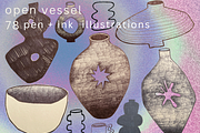 Open Vessel 78 Pen and Ink Forms, an Object Illustration by Eryn Rose Design (Thumbnail 1 of 21)
