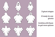 Halloween faces, ghosts and pumpkins, a Graphic by InkySplash (Thumbnail 4 of 4)