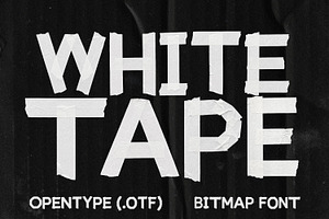 White Tape - Grunge Texture Font