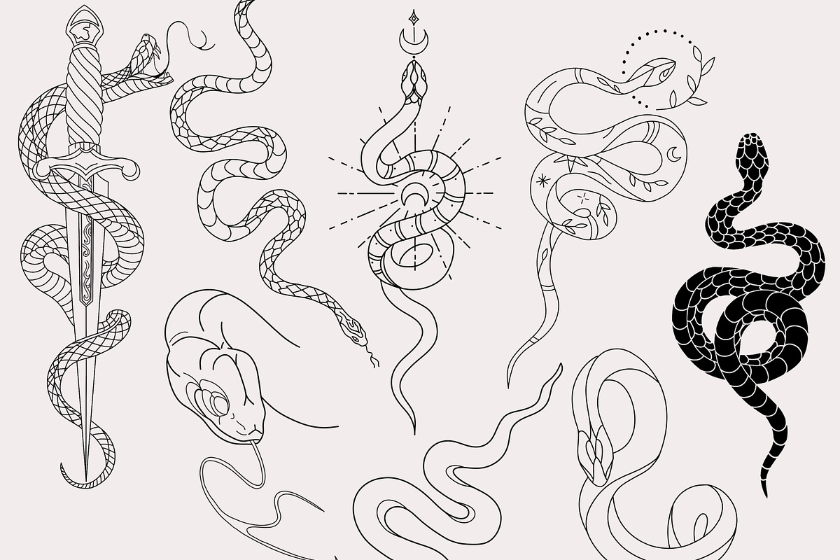 30 Procreate Snake Stamps, a Brush Add-On by Nuclear Brushes (Photo 5 of 10)