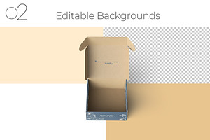 Square Kraft Paper Mailer Box Mockup