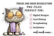 Whimsical Summer Cat Clipart, an Illustration by OK Design (Thumbnail 4 of 6)