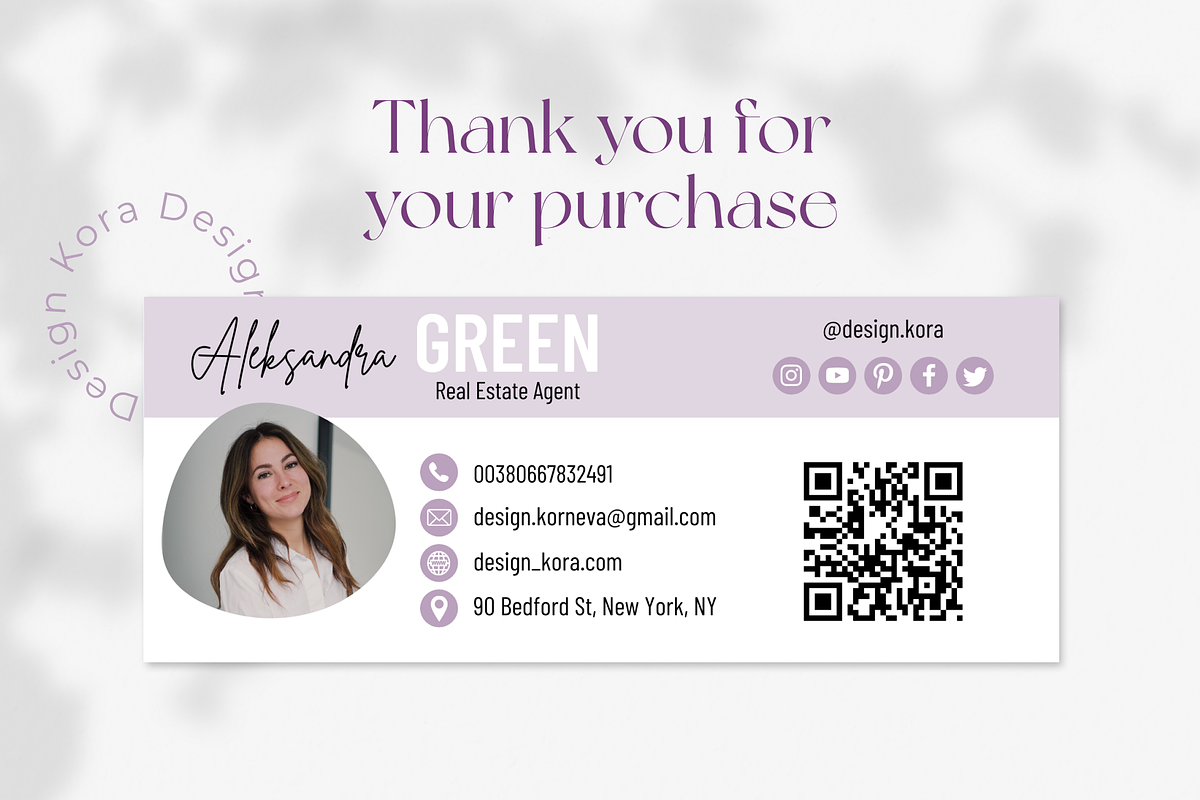 Email signature template Canva, an Email Template by DesignKora (Photo 5 of 5)
