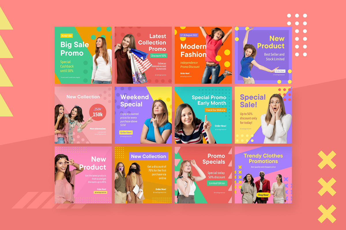 Playful Promo Banner Canva Template, a Social Media Template by Brandearth RRGraph (Photo 7 of 8)