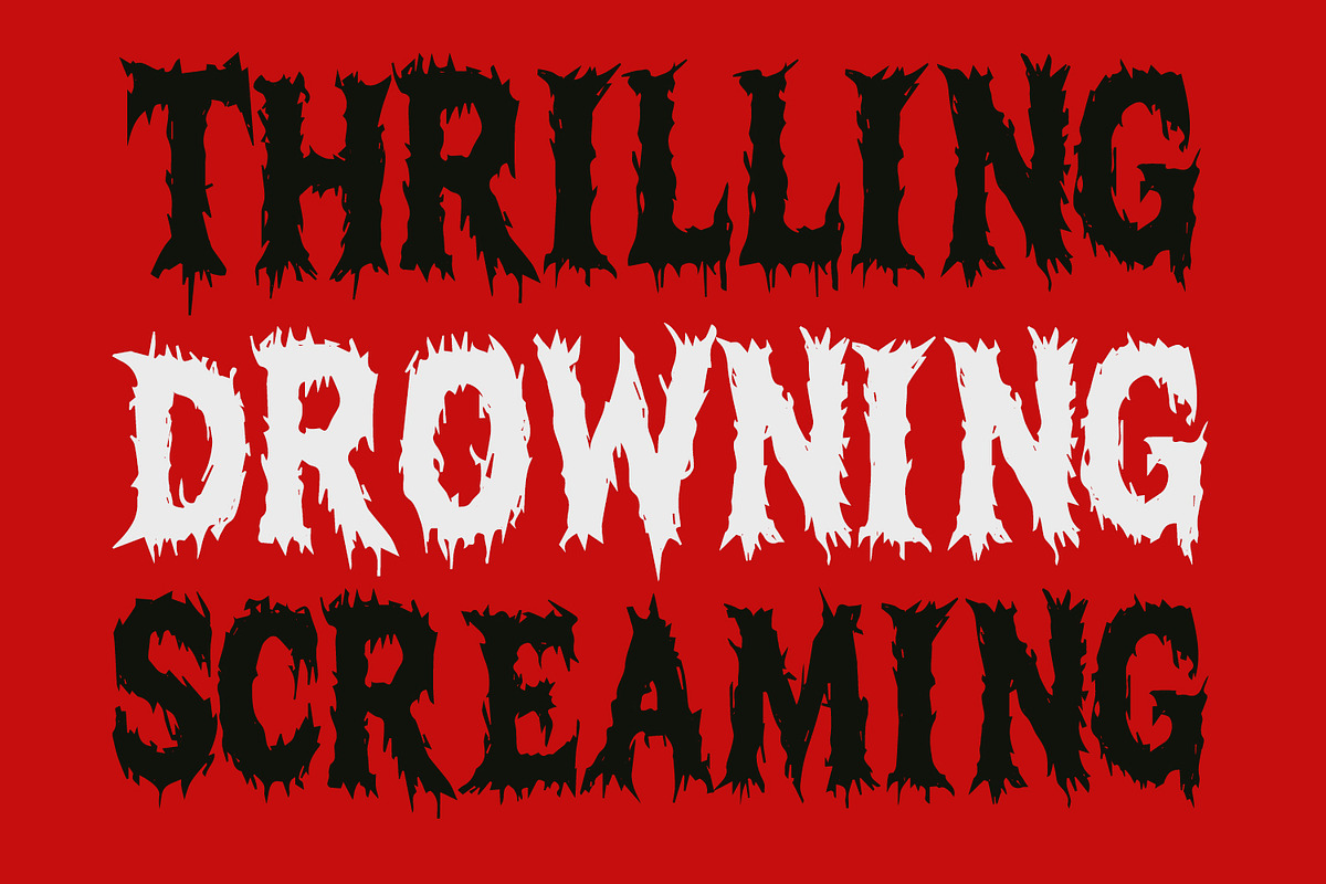 Cerinos Vorgre Brutal Horror Grunge, a Blackletter Font by Maulana Creative (Photo 2 of 7)