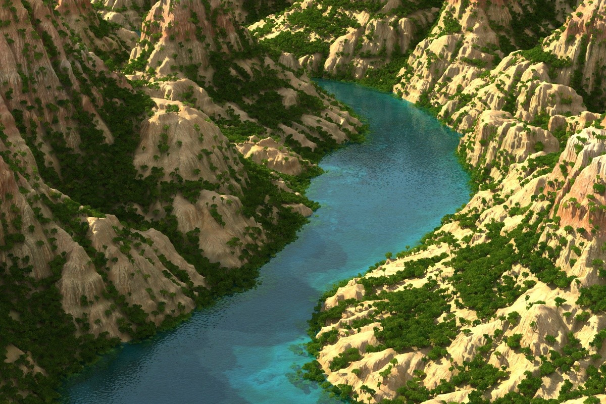 Mountain terrain with lake, an Environmental 3D Model by konstantin.ermolaev (Photo 1 of 11)