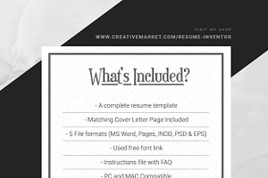 Sophisticated Resume & Cover Letter