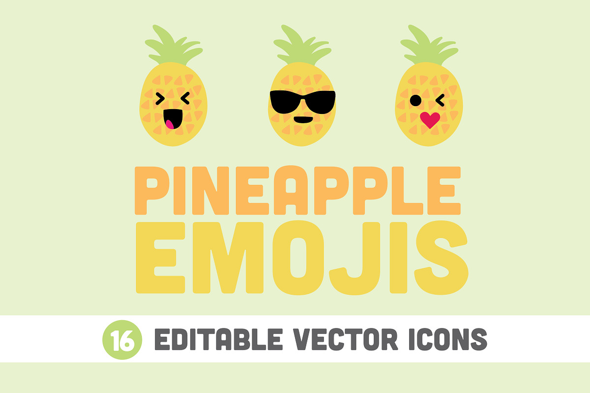 Pineapple Emojis, an Emoji Icon by Kanga & Moose (Photo 1 of 4)
