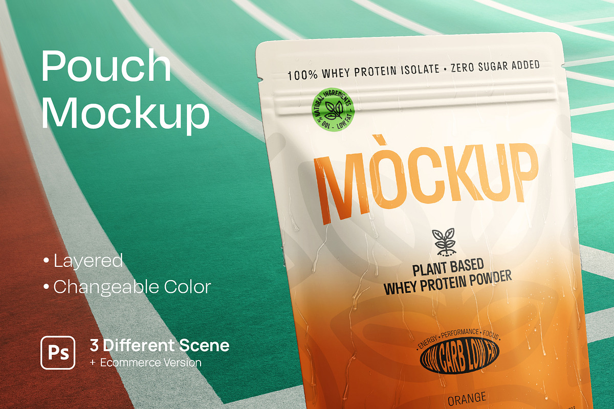 Food Pouch Packaging Mockup, a Packaging Mockup by ABAMockups (Photo 1 of 4)