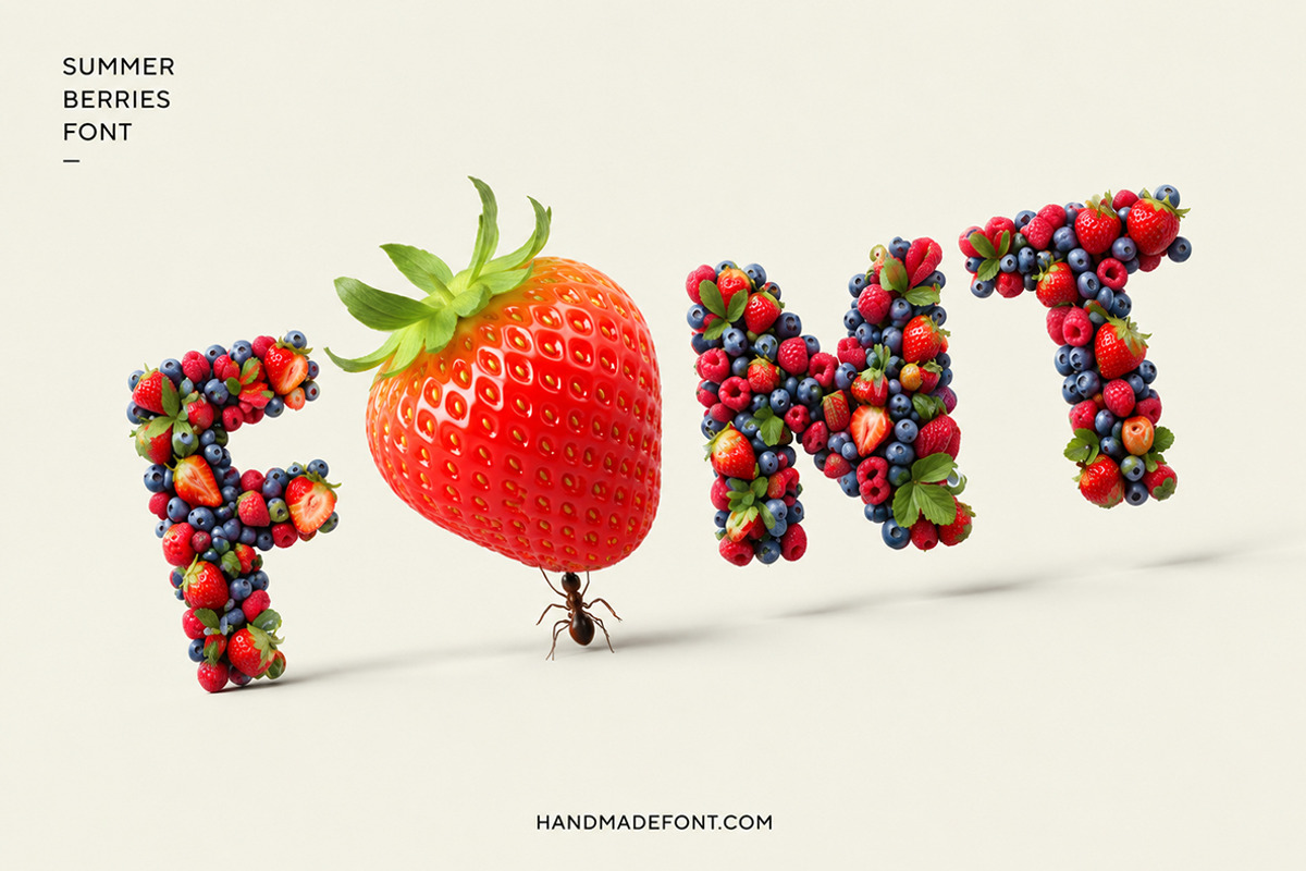 Summer Berries Font, a Sans Serif Font by Handmadefont (Photo 9 of 17)