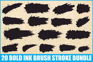 Abstract Paint Stroke Set, an Illustration by musafir_fashion