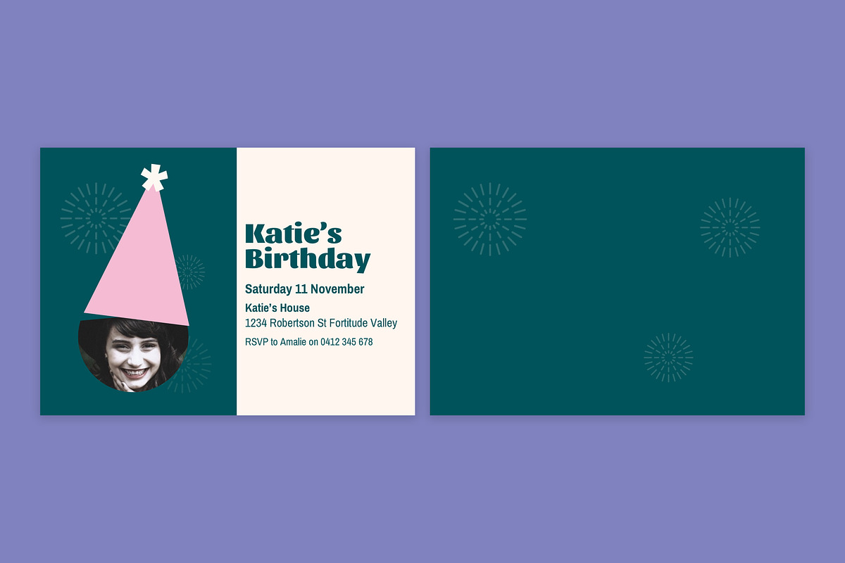 Katie Birthday Invitation, an Invitation Template by Mountain Folk Creative (Photo 4 of 6)