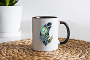 Watercolor Bright Feathers Clipart, an Object Illustration by ARTify Illustrations (Thumbnail 5 of 8)