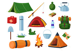 Camping accessories. Hiking backpack, a Sport Illustration by LadadikArt