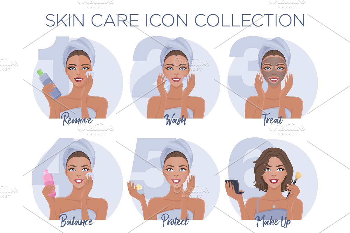 Skin Care Rituals. Day&Night., a Healthcare Illustration by VioSilent (Photo 8 of 9)