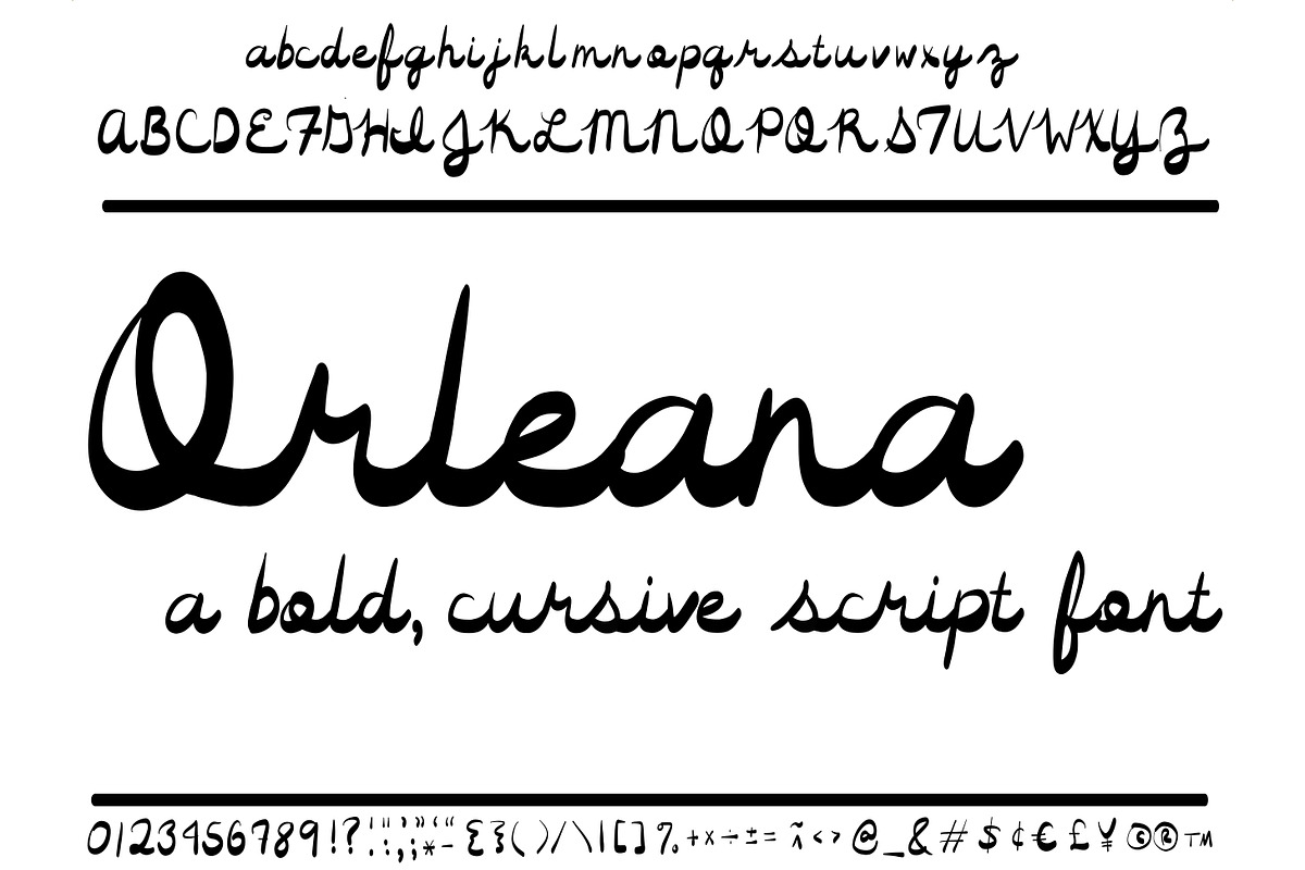 Font Orleana Cursive Script Writing, a Script Font by PageLightStudios (Photo 4 of 4)
