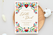 Mexican Otomi Wedding Invitation Set, a Templates & Theme by Akbaly (Thumbnail 4 of 8)