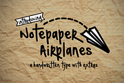 Notepaper Airplanes, a Script Font by Brittney Murphy Design (Thumbnail 1 of 4)