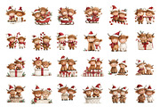 Watercolor Christmas Highland Cow, a Seasonal Illustration by Nicolle's Colorful Art (Thumbnail 6 of 7)