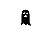 Scared Ghost Silhouette Vector, an Object Illustration by Vectorium Studio (Thumbnail 1 of 4)