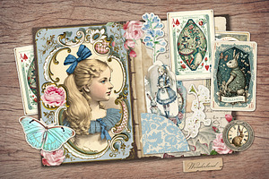 Alice In Wonderland Scrapbook Kit