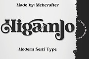 Higamlo | Modern Serif Typeface, a Serif Font by MchCrafter (Thumbnail 1 of 9)