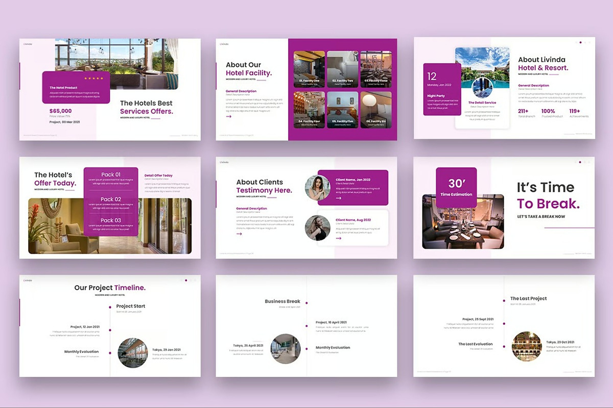 Livinda  Hotel and Resort Powerpoint, a Presentation Template by Fit-tee (Photo 5 of 6)