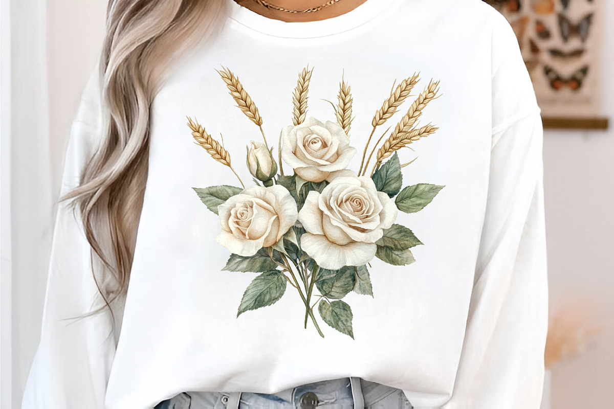 Watercolor White Boho Wedding Floral, an Illustration by SinaCreation (Photo 5 of 7)