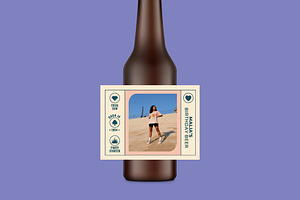 Malia Bottle Label Template, a Stationery Template by Mountain Folk Creative