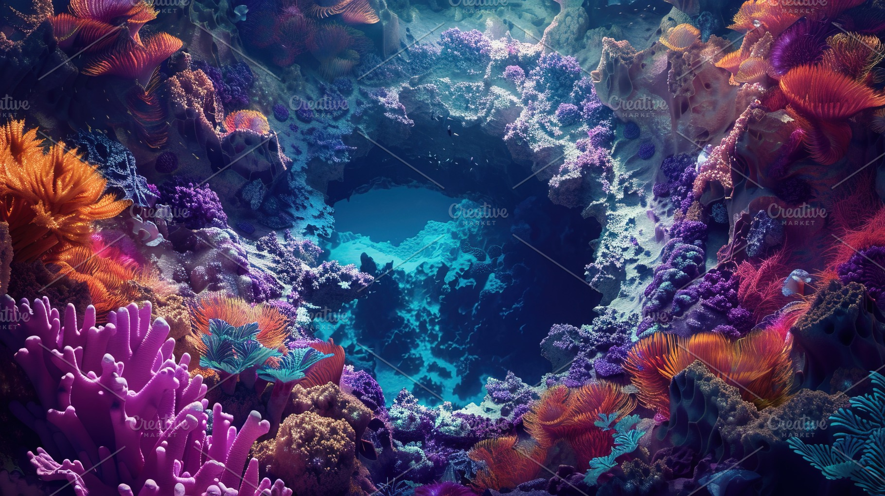 Vibrant Coral Reef Underwater, a Nature Photo by Ales Munt