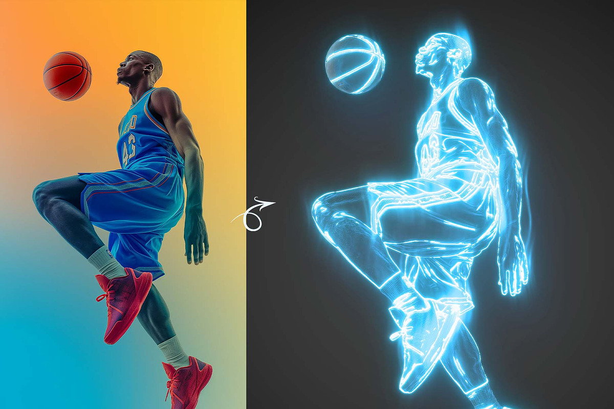 Neon Glow Photoshop Action, an Action Add-On by MRI STUDIO (Photo 6 of 12)