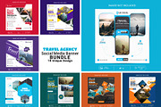 Travel Agency Social Media Post, a Marketing Template by Photoshop Action (Thumbnail 1 of 18)