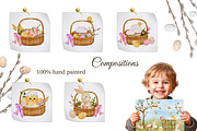 Easter Animal Watercolor Clipart Set, a Seasonal Illustration by ZabolotnaArt (Thumbnail 6 of 14)