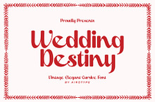 Wedding Destiny - Pretty Font