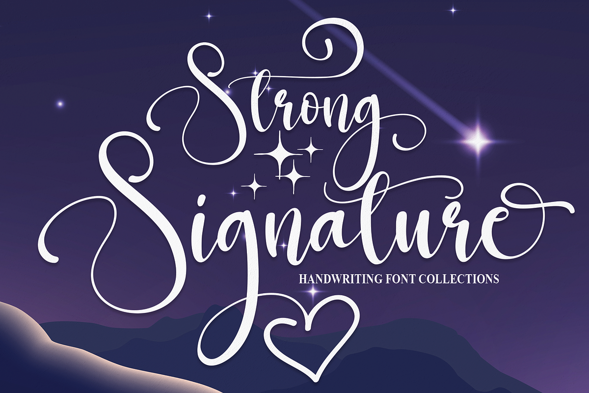 Strong Signature | Script Font, a Script Font by Scratchones (Photo 1 of 6)