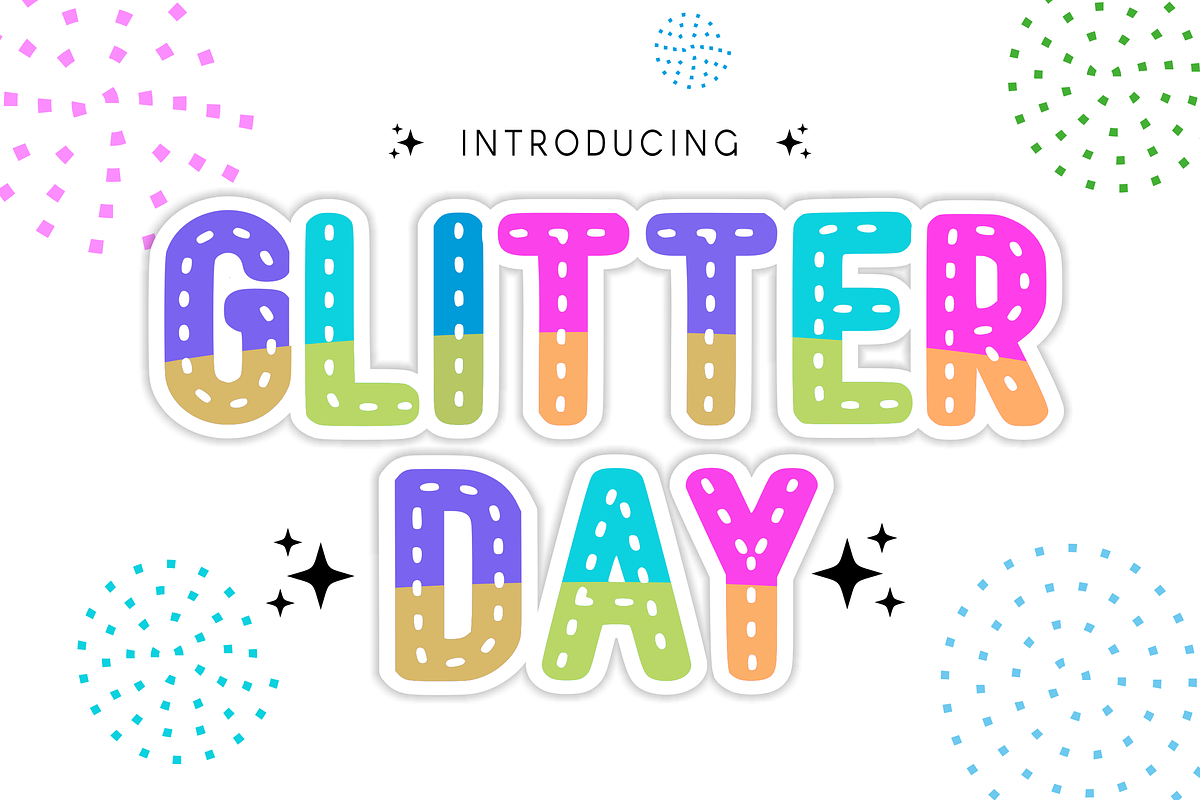 Glitter Day - Kids Font Types, a Font by KiddoGlyphs Studio (Photo 1 of 8)