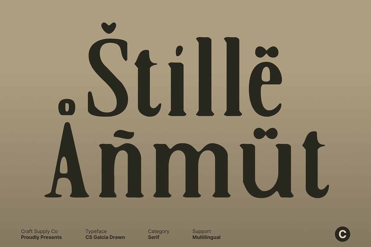 CS Galcia Drawn, a Serif Font by Craft Supply Co. (Photo 7 of 8)