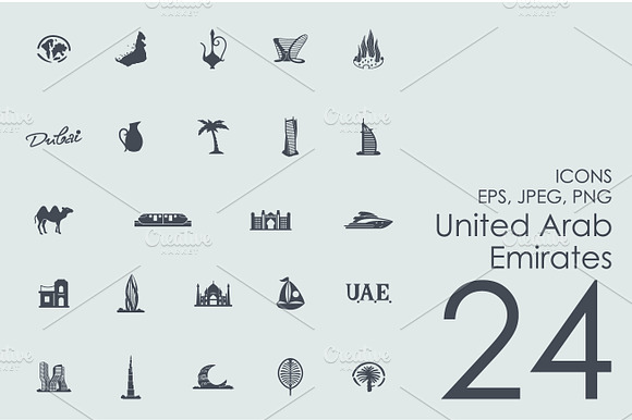 24 United Arab Emirates Icons