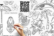 SUMMERWEEN Procreate stamps, a Brush Add-On by SecondOfJuly (Thumbnail 2 of 6)