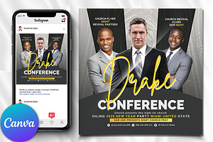 Church Conference Flyer, Canva Flyer